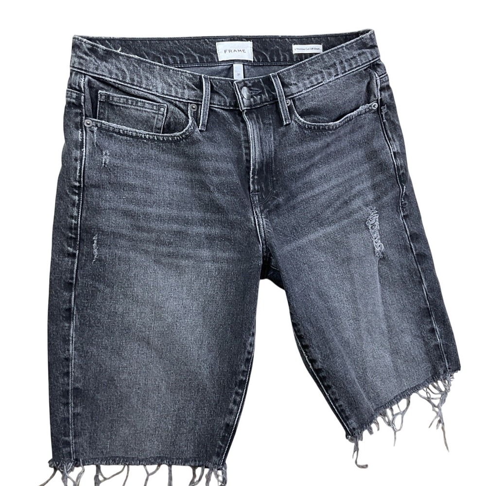 Frame Jean Shorts Distressed Denim L'Homme Cut Off‎ Bermuda Men Sz 31 Charlock